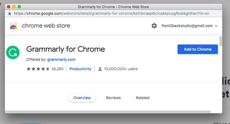 gramarly chrome